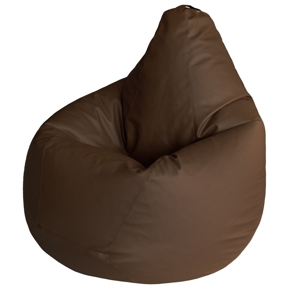 Кресло-мешок XL из экокожи коричневое &quot;Груша&quot;
