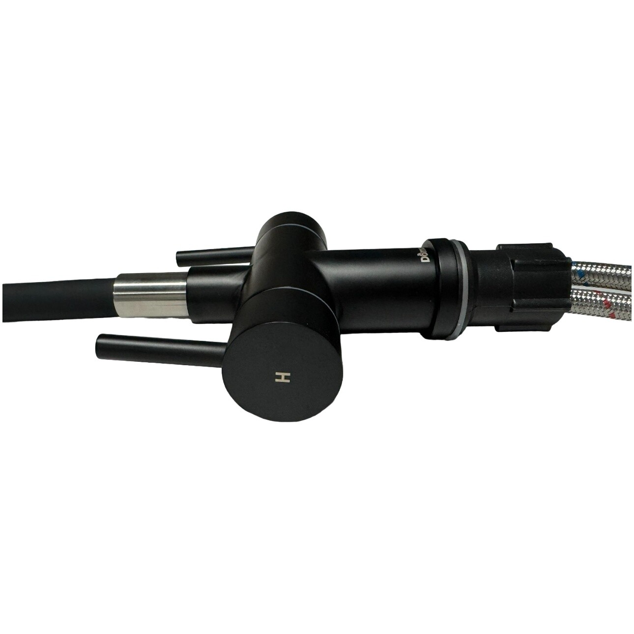 Смеситель для кухни однорычажный с гибким изливом черный Domaci "Ливорно" WFD04023 - изображение 4