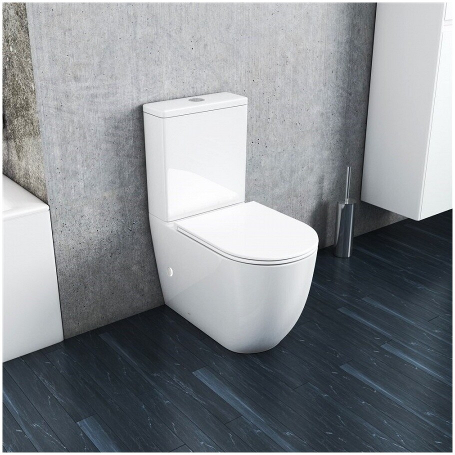 Унитаз-компакт безободковый с микролифтом белый Creto Logan L5 1005-001-L6CW - изображение 5