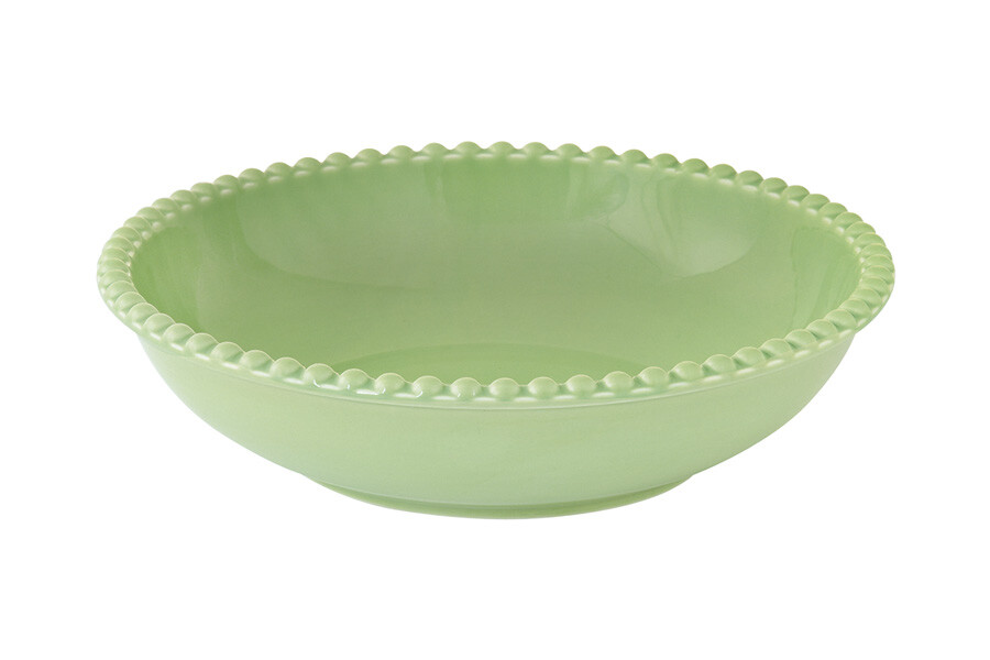 Тарелка фарфоровая суповая 20 см зеленая Tiffany