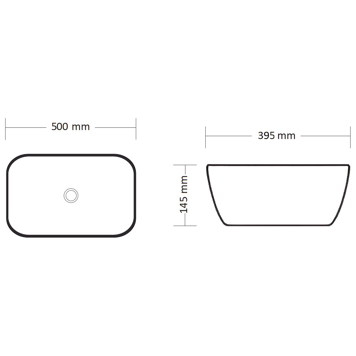 Раковина накладная 40х50 см мрамор матовый черный Ceruttispa CR8217MMB - изображение 4