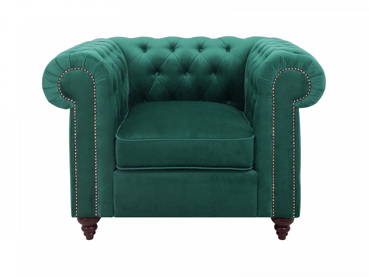 Кресло классическое тёмно-зелёное Chester Classic