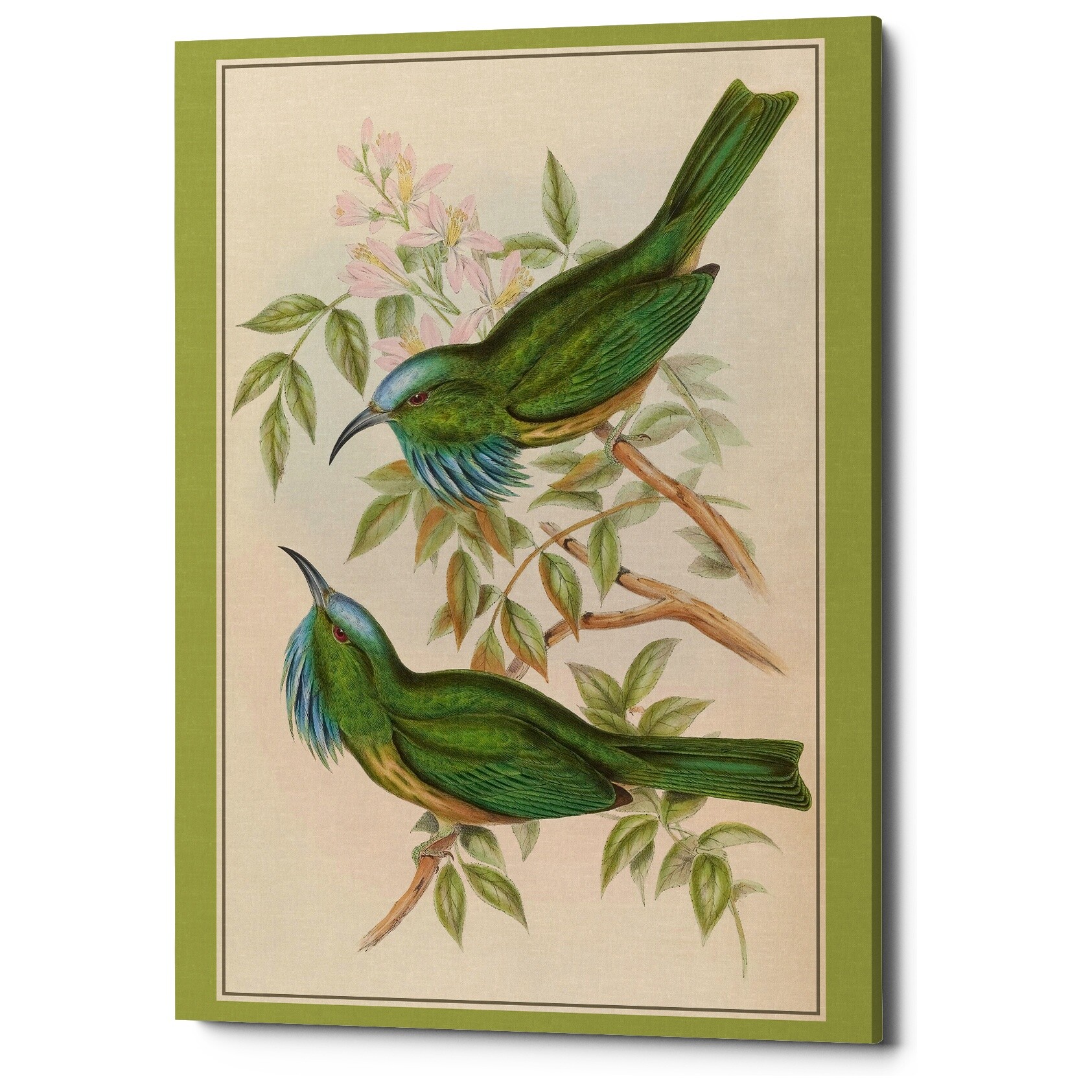 Картина на холсте 45х30 см зеленая &quot;Птицы Солнца 2&quot; 23062741