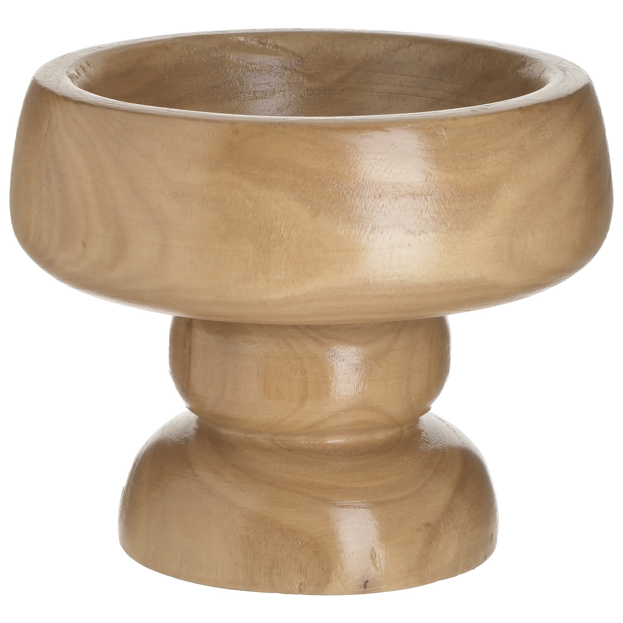 Подсвечник-ваза деревянный на 1 свечу коричневый 111996