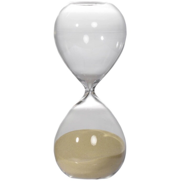 Песочные часы стеклянные 30 минут прозрачные Glasar 73221-TAN