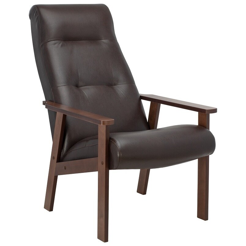 Кресло с деревянными подлокотниками коричневый Retro Vegas Lite Amber