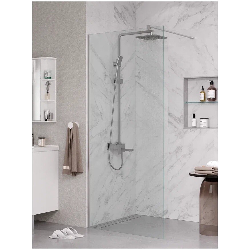 Душевая перегородка 200х90 см прозрачное стекло, хром RX20090CCR-18 - изображение 8