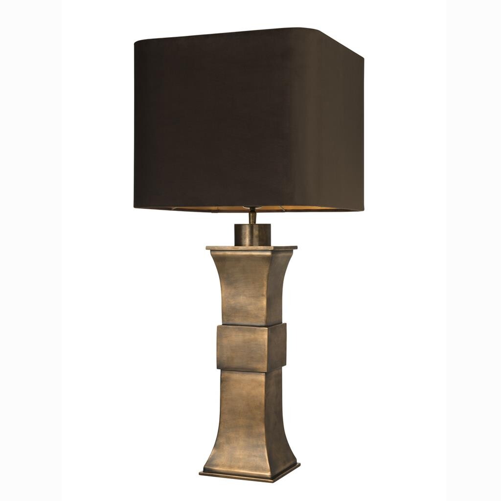 Настольная лампа с абажуром коричневая, бронза Avia 111558