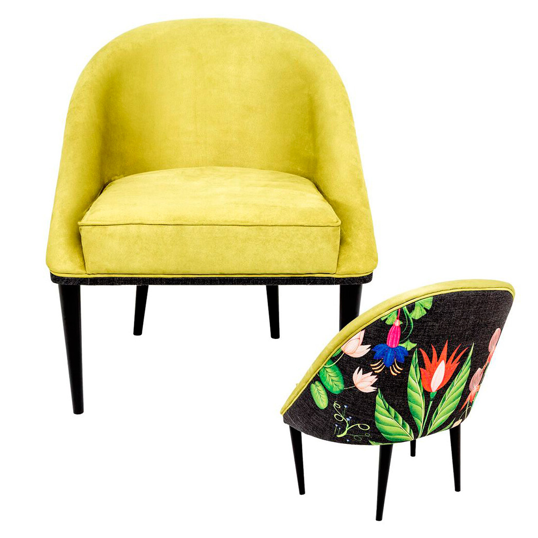 Кресло дизайнерское с высокими ножками &quot;Тропический лес. Мед&quot; 3112897