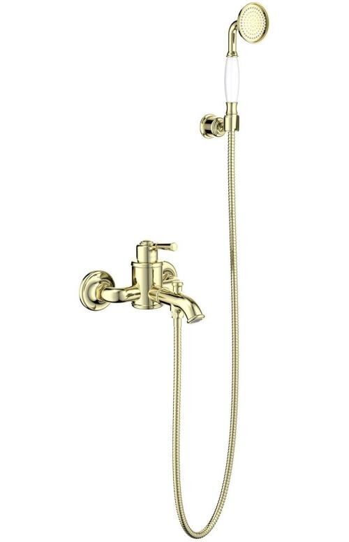Душевой комплект со смесителем для ванны золотой Aquatek &quot;Классик&quot; AQ1549PG
