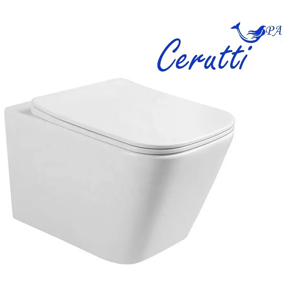 Унитаз подвесной безободковый белый матовый Cerutti SPA Maiella Aria MW CT9164 - изображение 7