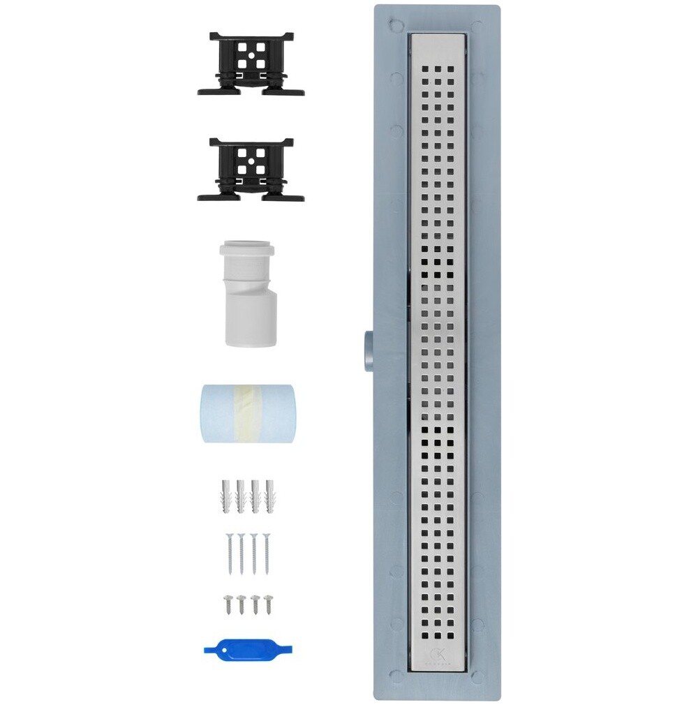 Душевой лоток с перфорированной решеткой 60 см хром Ck Drain AQPL10-60 Cube - изображение 12