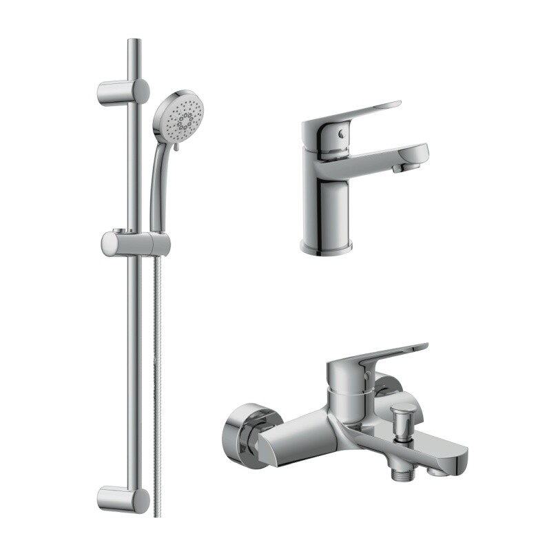 Душевой комплект с 2 смесителями хром Cersanit Flavis Vibe 64508
