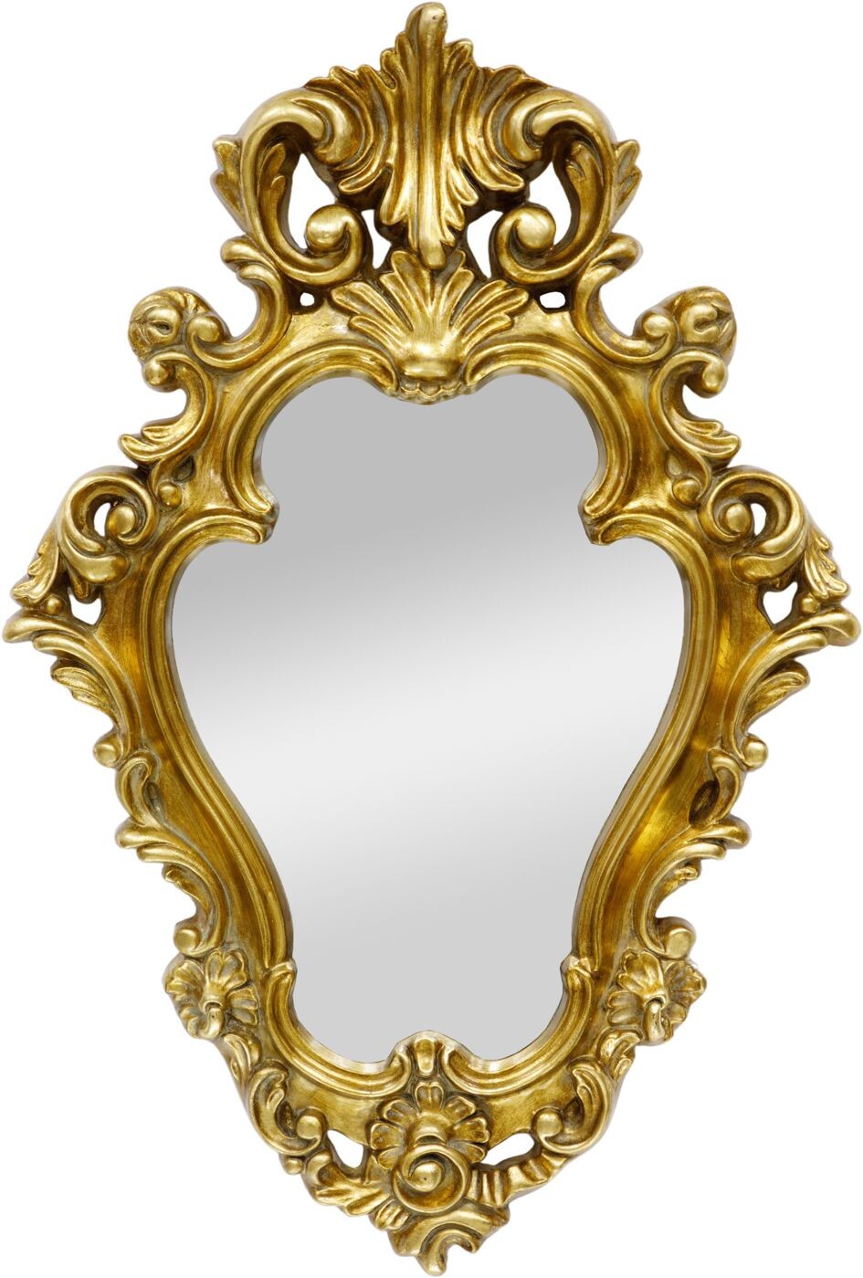 Зеркало настенное фигурное золото 88x59см Glasar