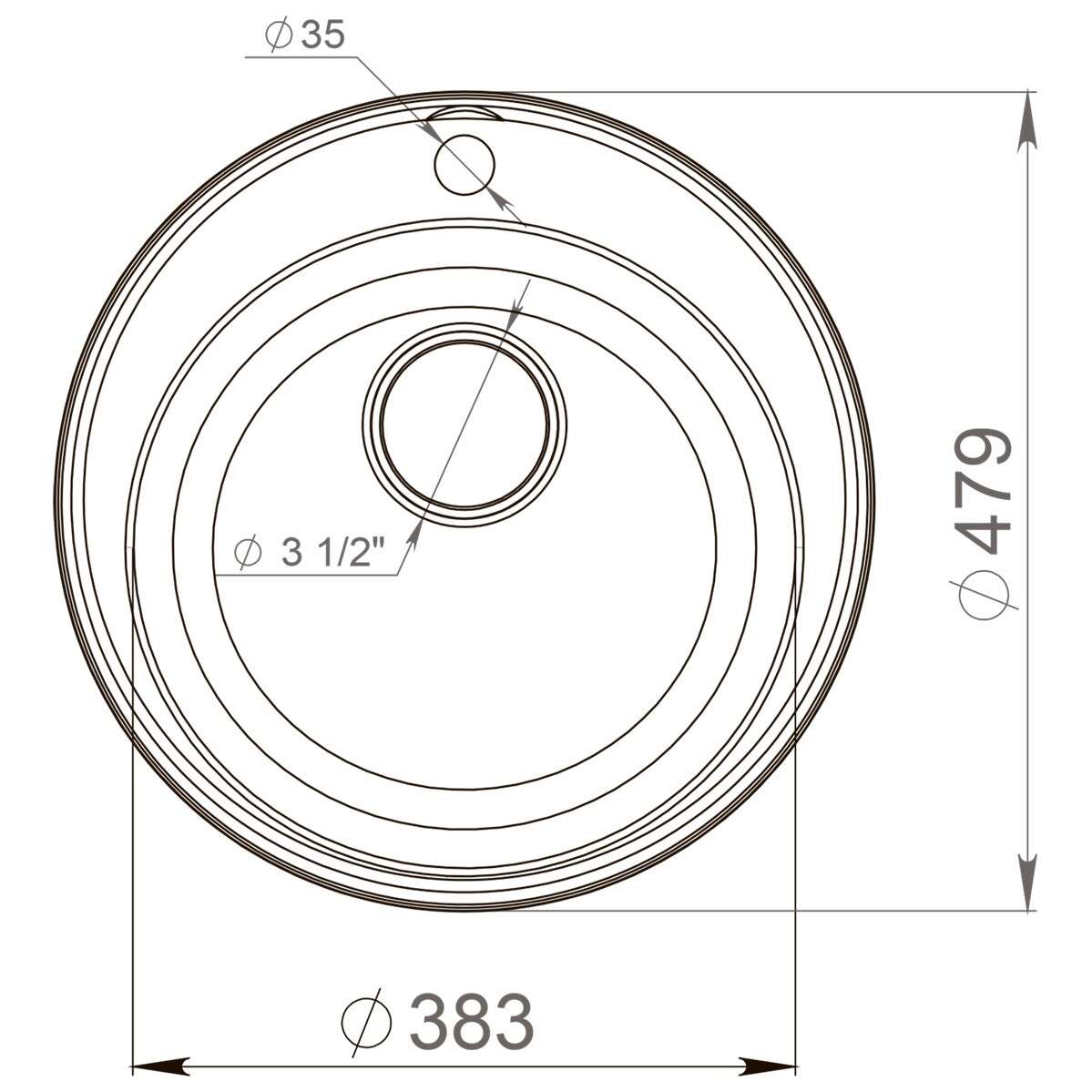 Мойка кухонная серая Reflection Arena RF0148GR - изображение 4
