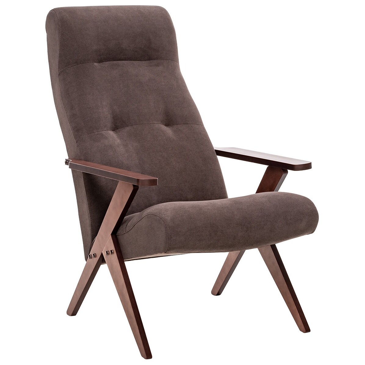 Кресло мягкое с деревянными подлокотниками орех Leset Tinto Ophelia 15