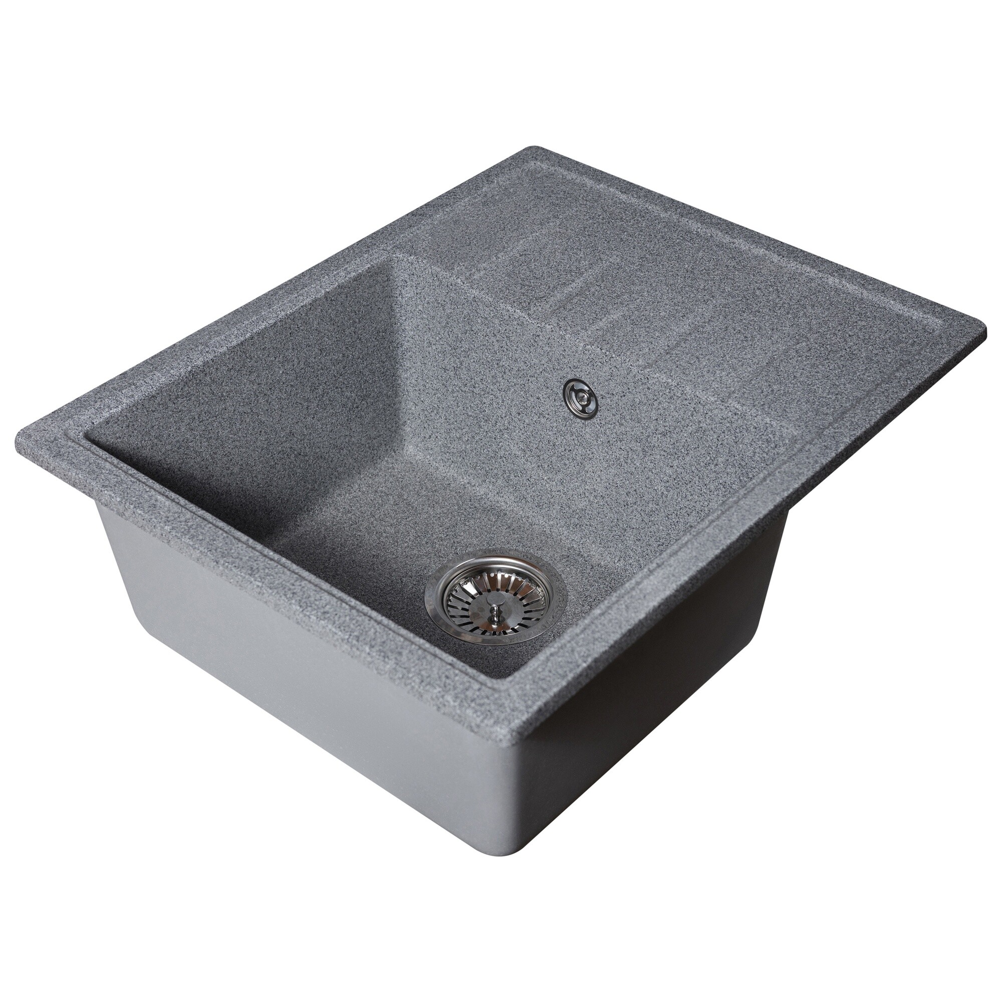 Мойка кухонная кварцевая прямоугольная гравий Reflection Plato RX1457GR