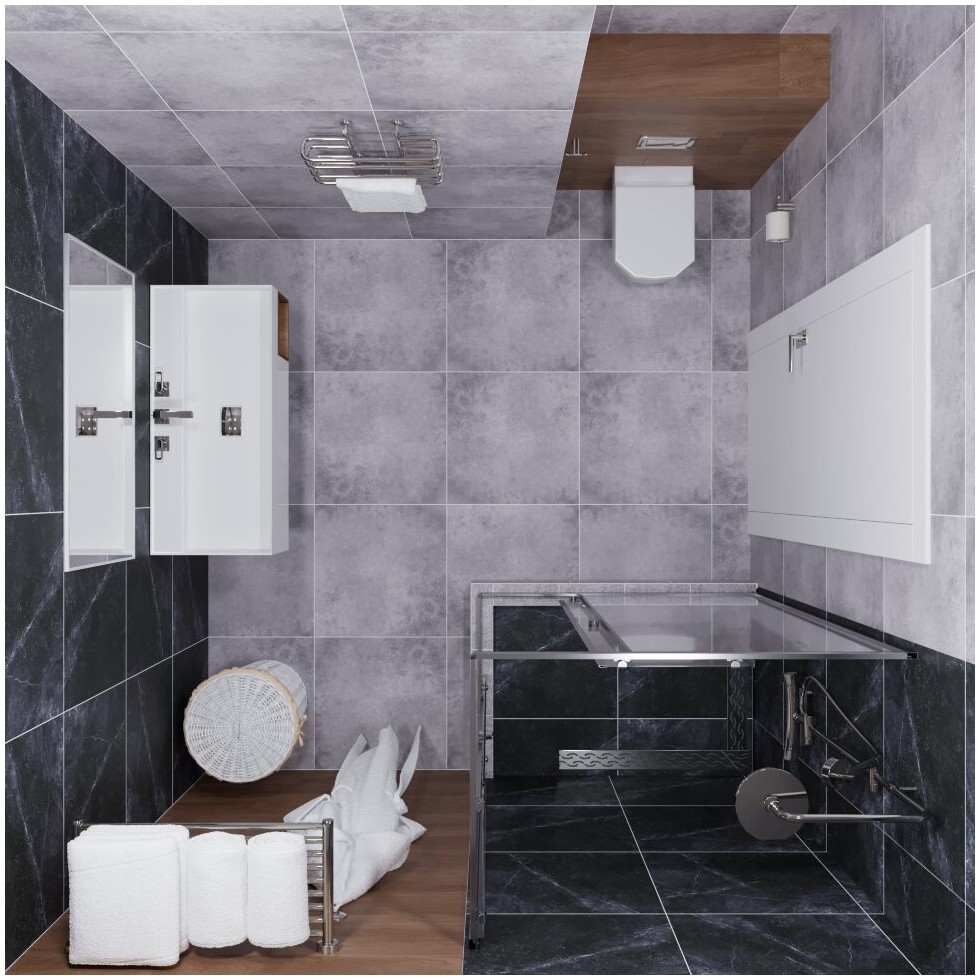 Душевой уголок прямоугольный 80х120 см хром Triton "Вента-Хром" Щ0000054193 - изображение 5