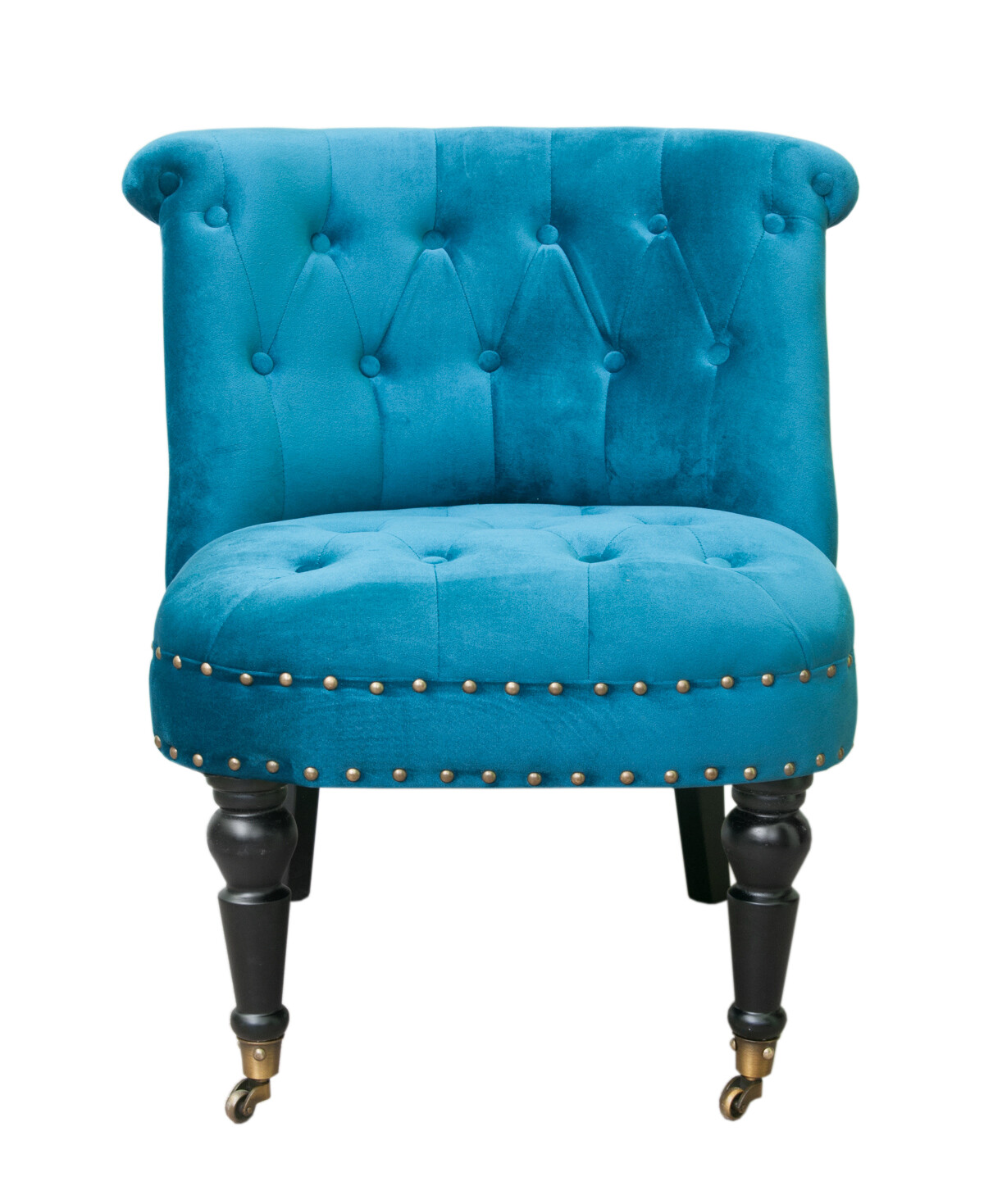 Кресло мягкое голубое Aviana blue velvet