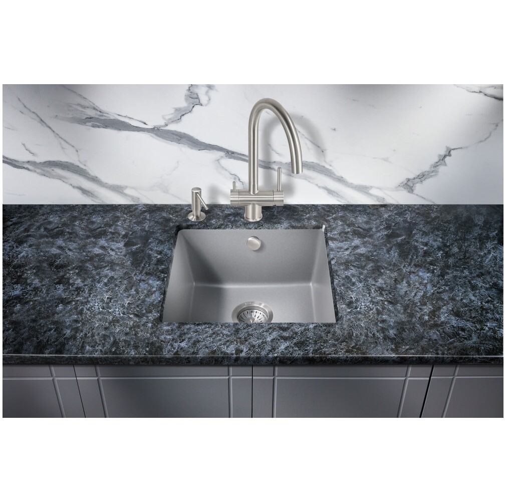 Мойка кухонная серый металлик Milacio Leon 45 Cuarzo MC.77093 - изображение 4