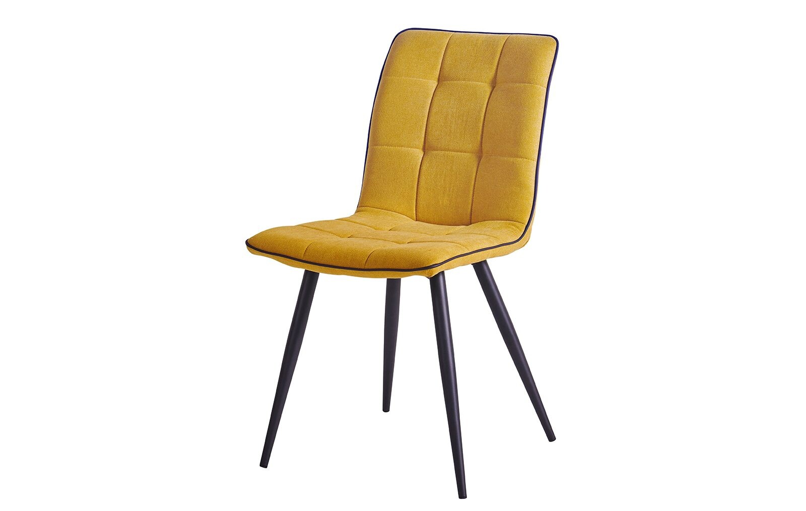 Обеденный стул с черными металлическими ножками желтый ESF