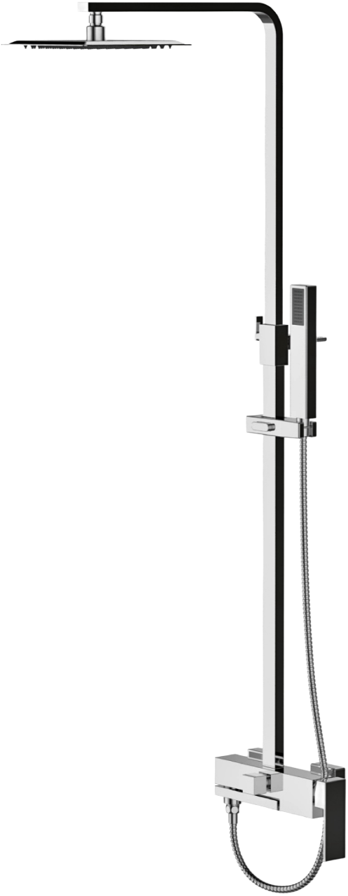Душевая стойка с верхним душем и смесителем хром Stworki "Нюборг" NU-04cr - изображение 7