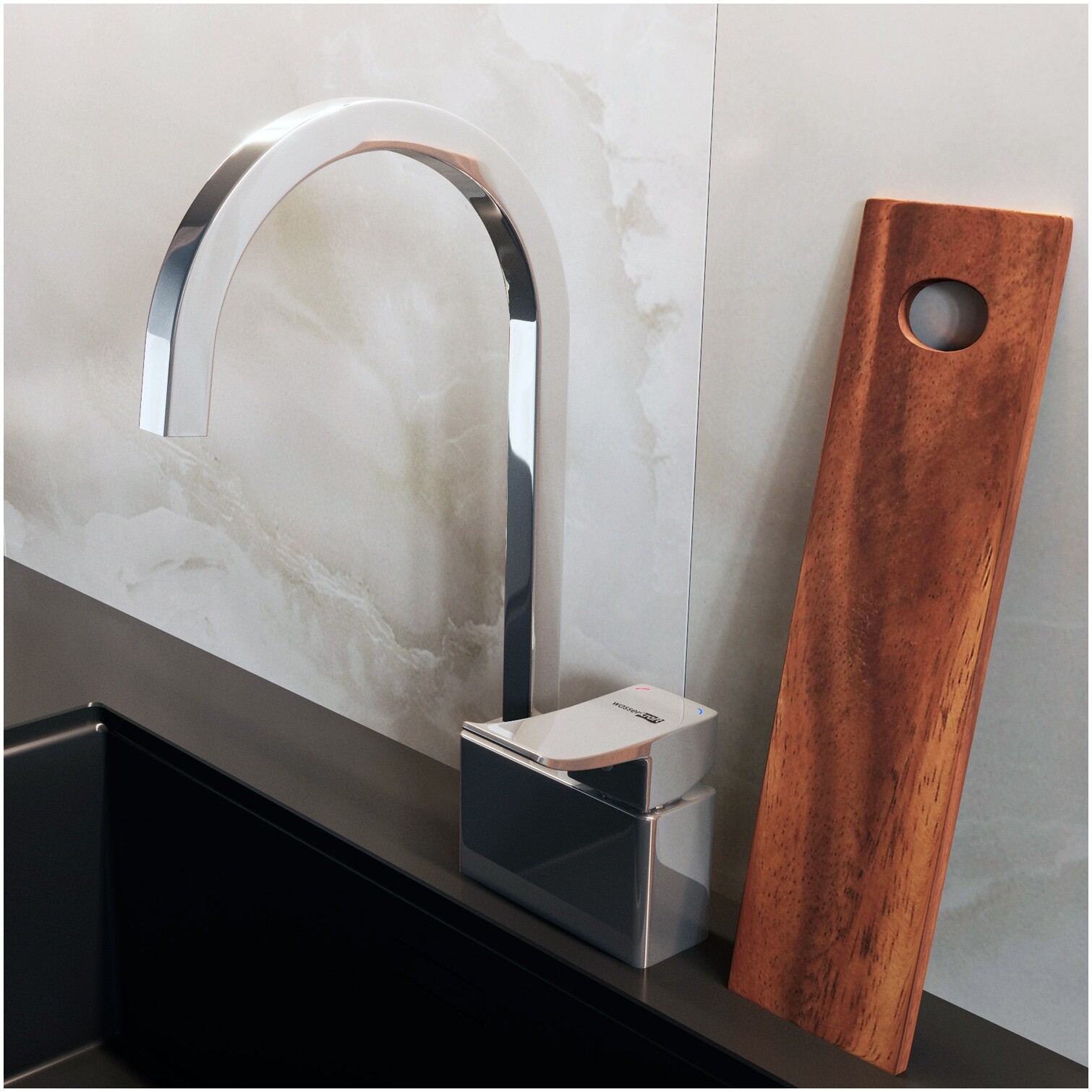 Смеситель для кухни из латуни хром Wasserkraft 1067