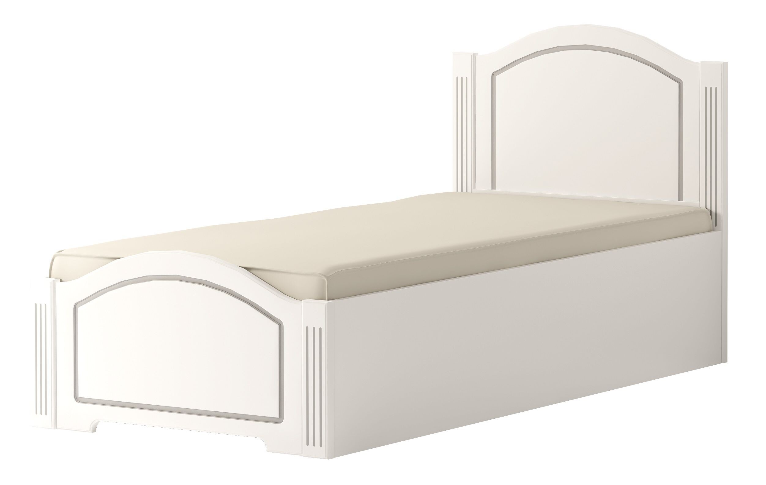 Кровать односпальная 90х200 см белый глянец &quot;Виктория&quot;