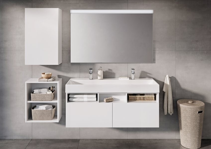 Раковина двойная подвесная керамическая прямоугольная 45х120 см белая Ravak Natural Duo 1200 - изображение 6