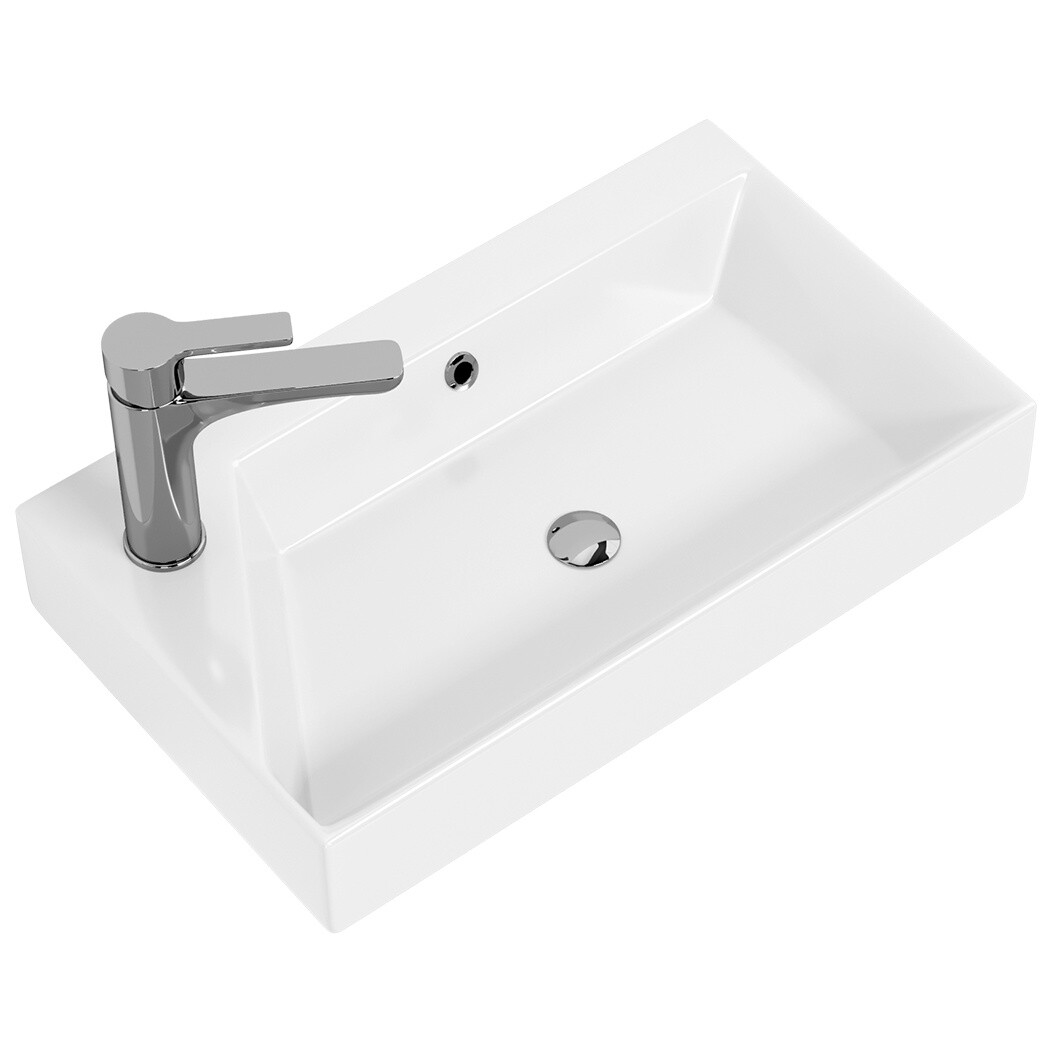 Раковина мебельная левая 55 см белая Dreja Slim Synergy 17055-KL