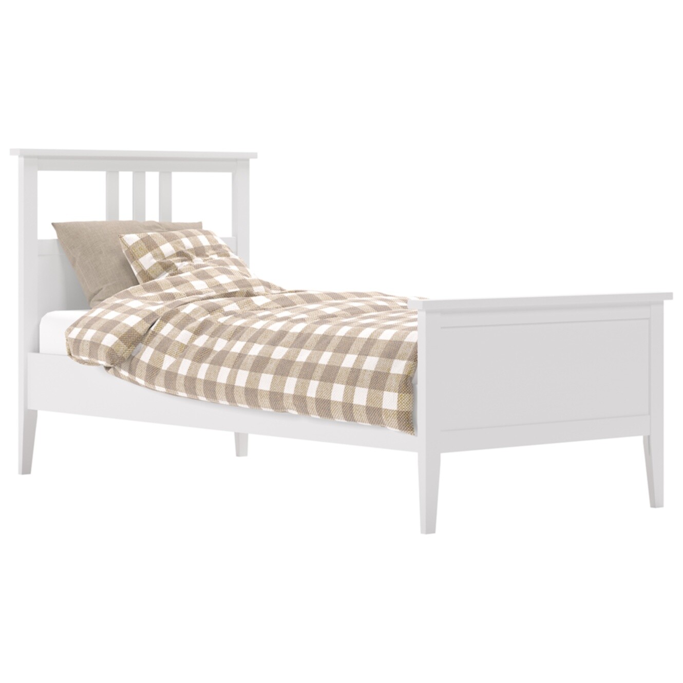 Кровать односпальная деревянная 90х200 см белая &quot;Мира&quot;
