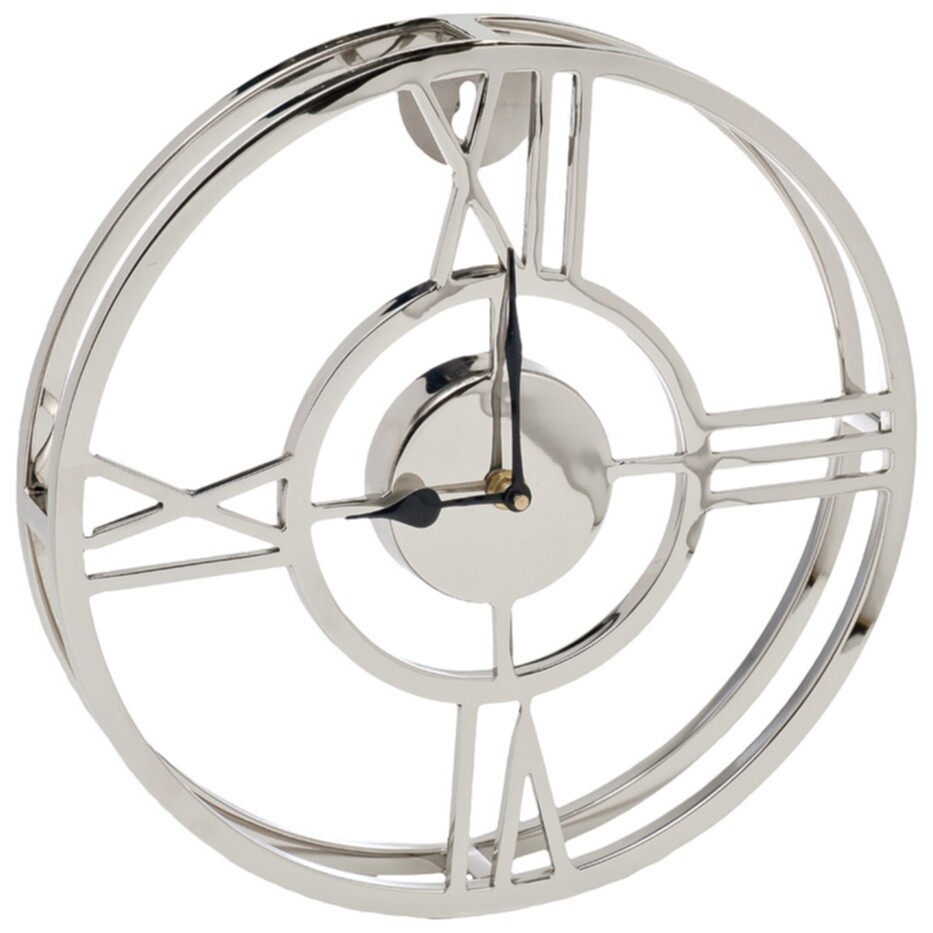 Часы настенные металлические 50 см хром Garda Decor