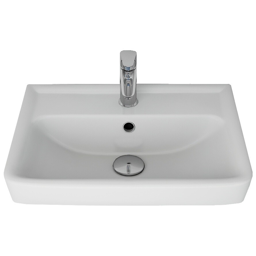 Раковина накладная керамическая прямоугольная 38х50 см белая Misty "Дрея" mini 641594 - изображение 4