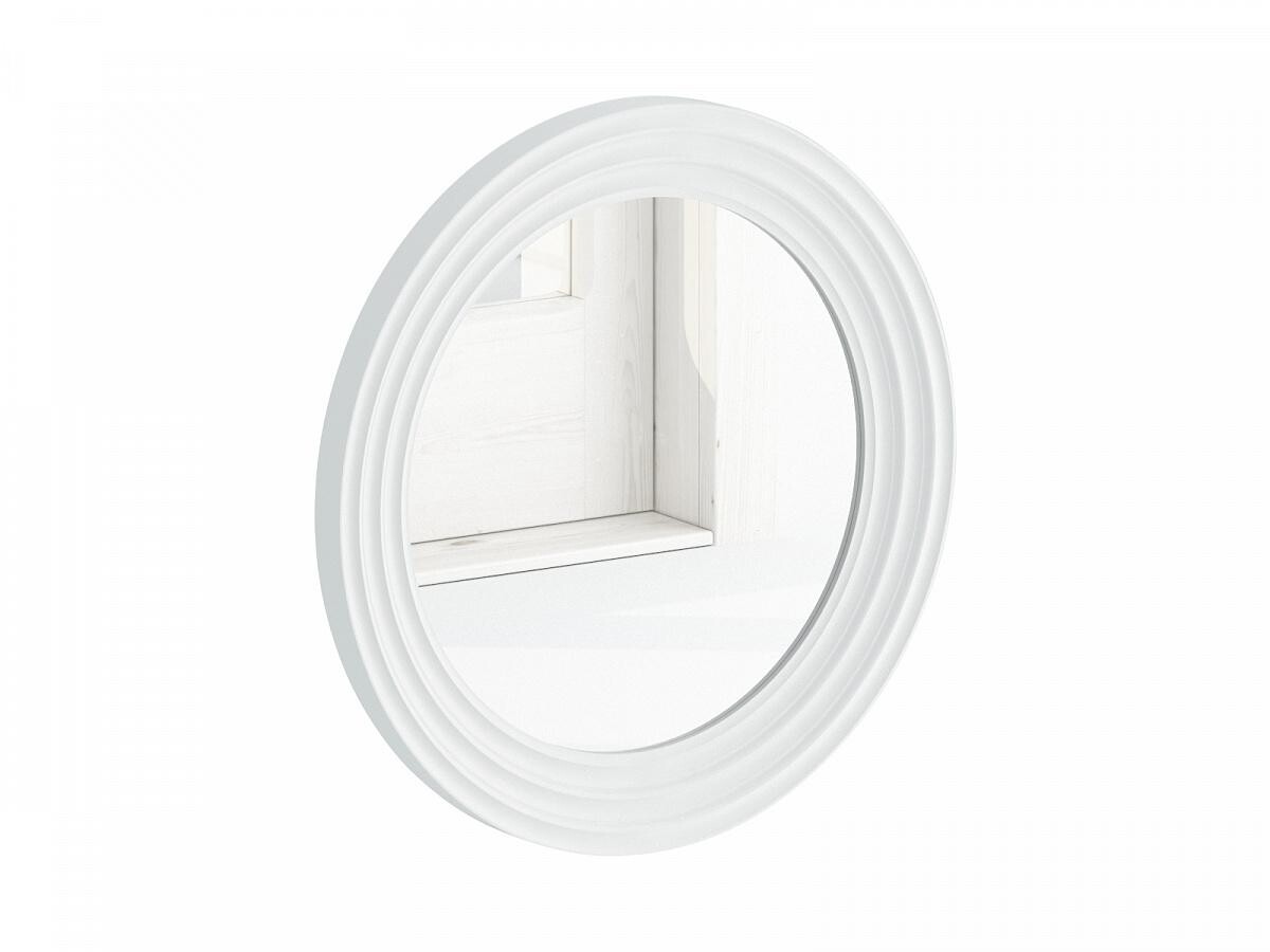 Зеркало настенное круглое 58 см белое Cloud Mini