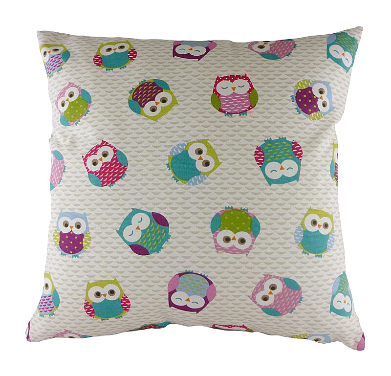 Подушка с принтом Owl Print Pink