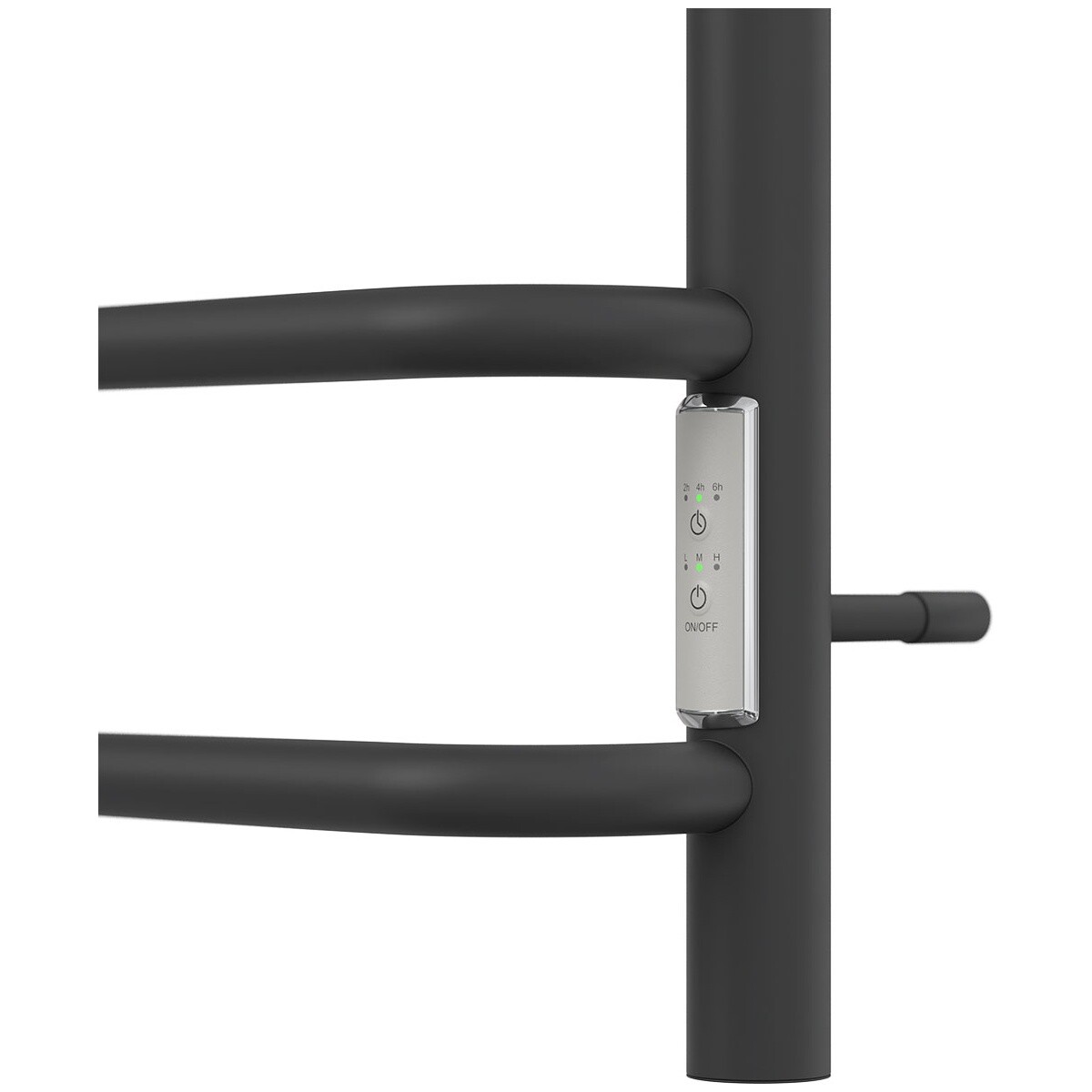 Полотенцесушитель электрический 40х60 с диммером справа черный Point "Сатурн" PN90846B П6 - изображение 4