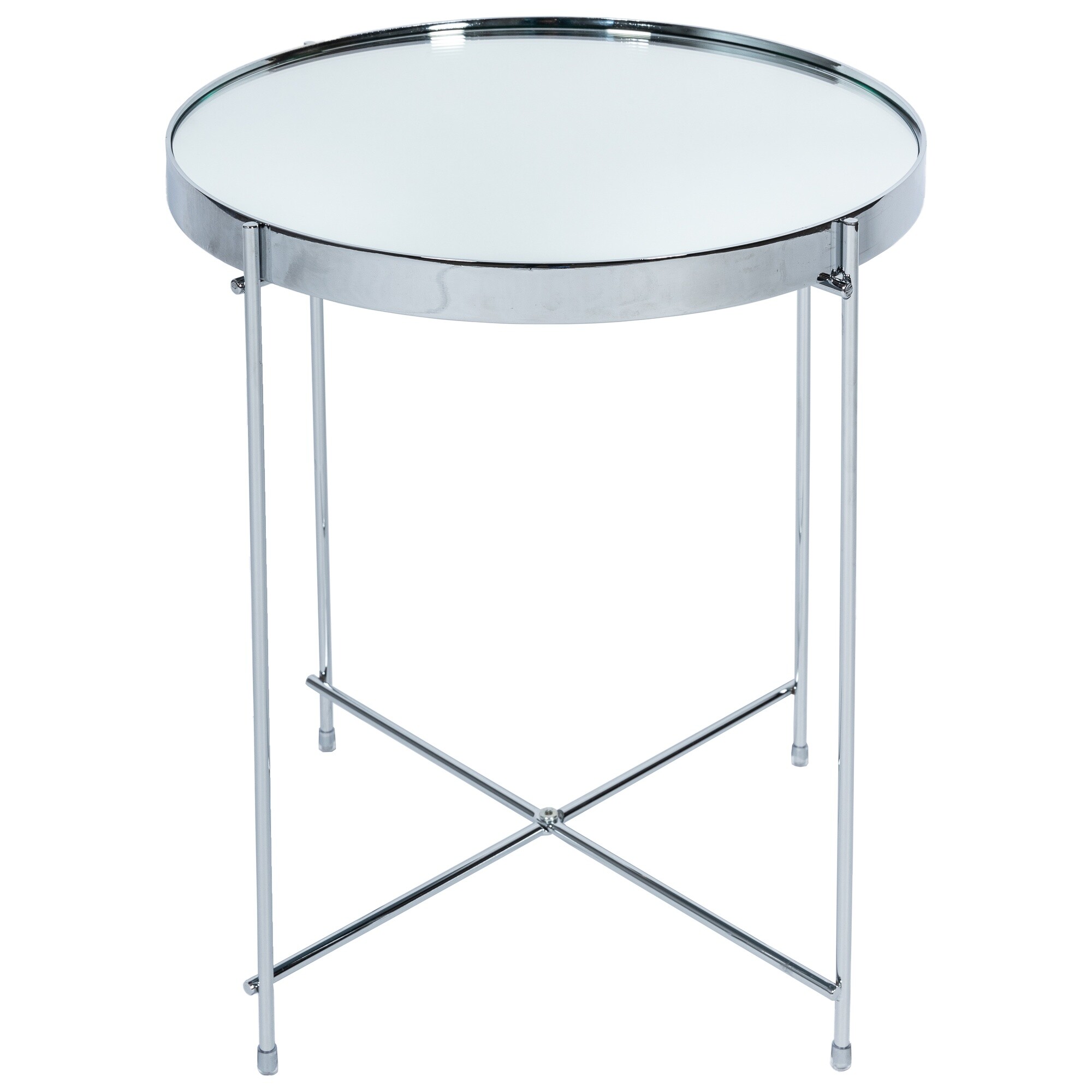 Приставной столик серебряный 45х43 см Gatsby M Silver MH05-M506-09