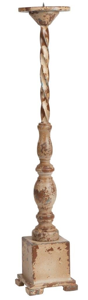 Подсвечник металлический на 1 свечу H 67,5 см бежевый Antique Blue