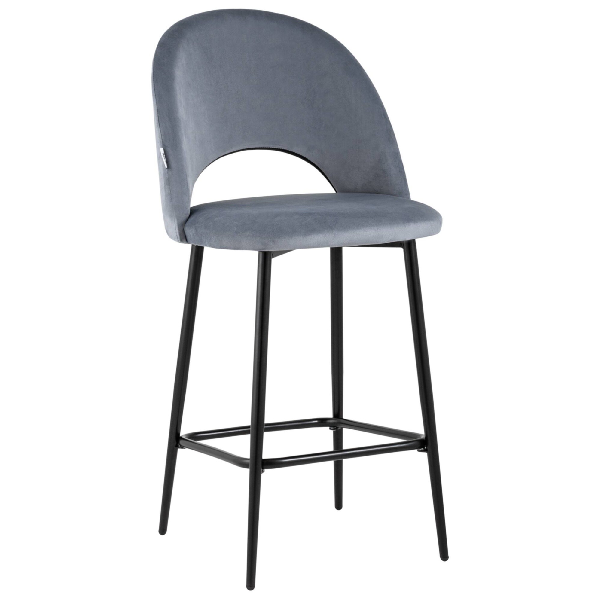 Полубарный стул с металлическими ножками серый &quot;Меган&quot;