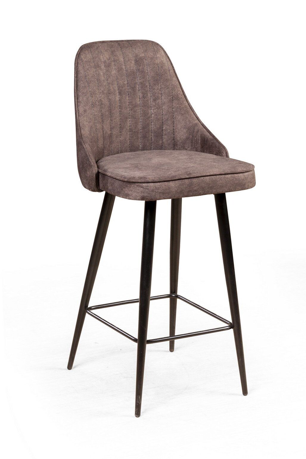 Полубарный мягкий стул со спинкой бежевый Berg Alasca 34