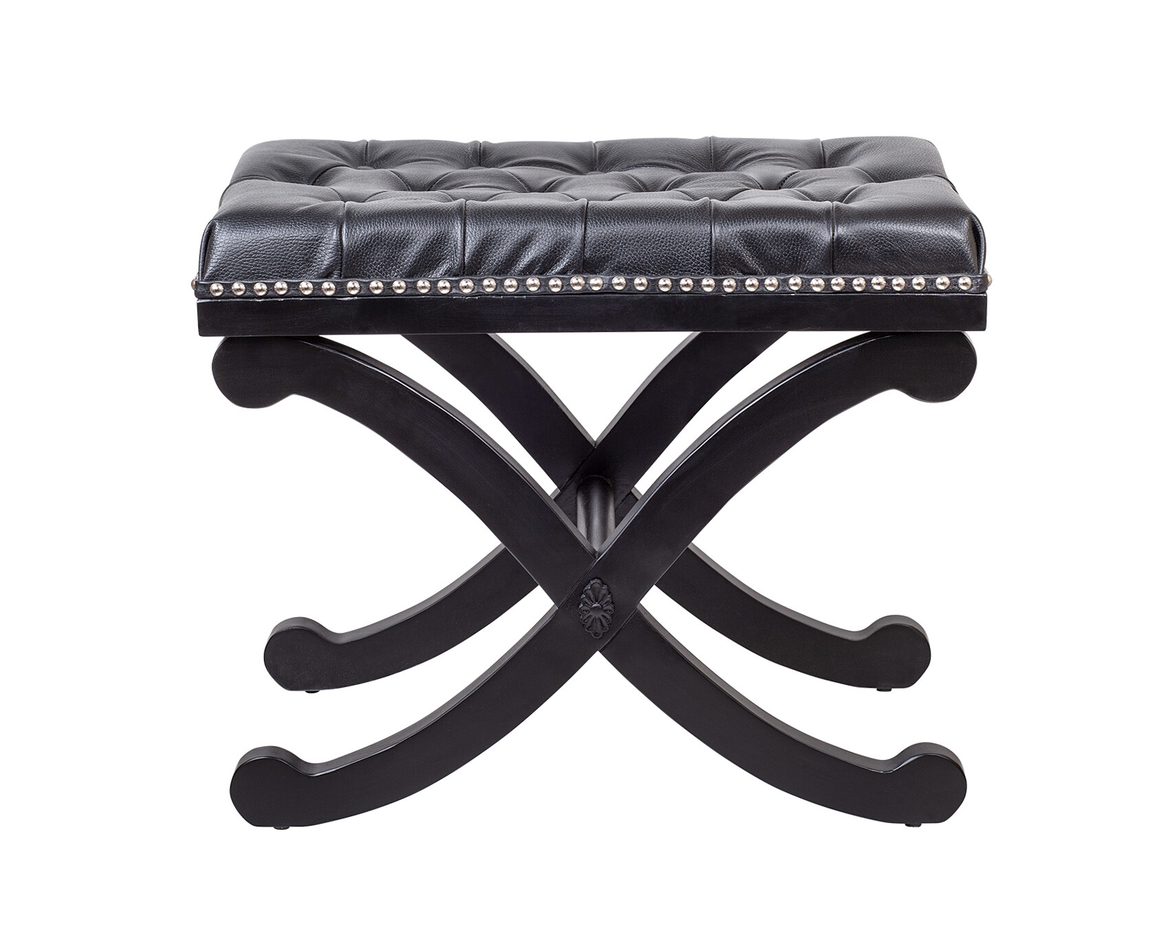Табурет с мягким сиденьем кожаный черный X-Bench-W