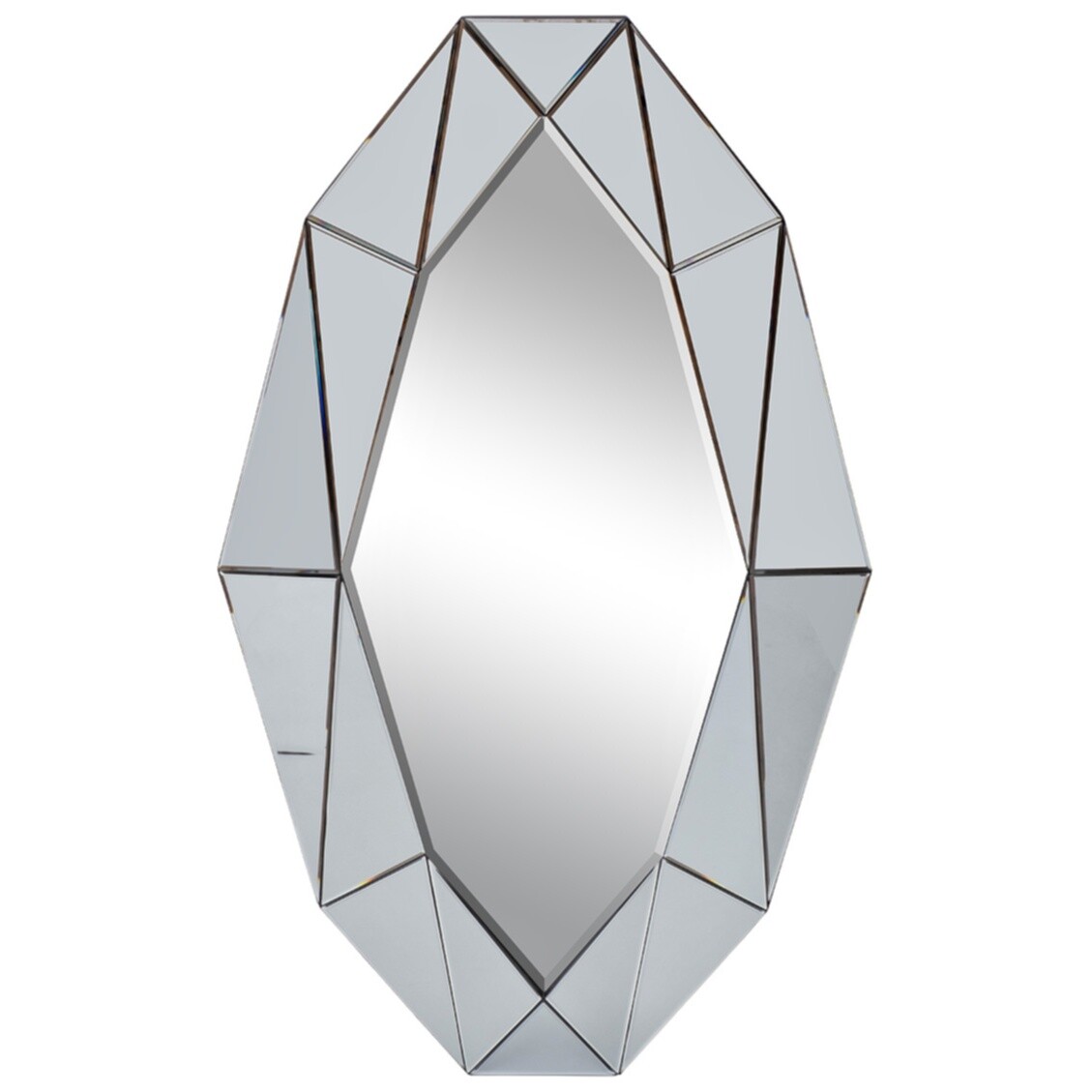 Зеркало настенное в зеркальной раме серебро KFG133