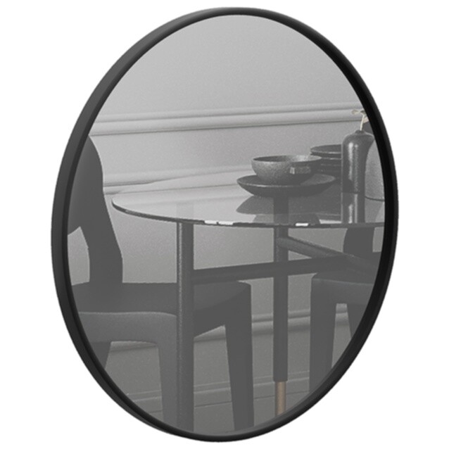 Зеркало настенное круглое 60 см черное Focus 600