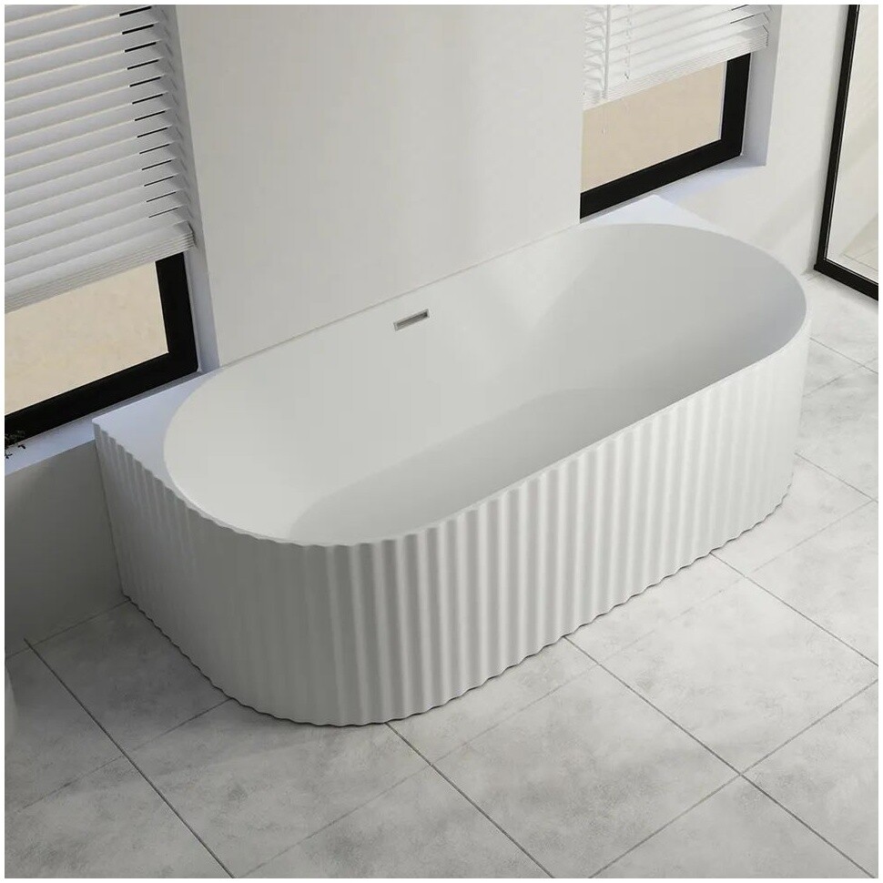 CEZA'S150W Ванна акриловая приставная 150 см белая Cerutti SPA Ceza's W CT10300 - изображение 4