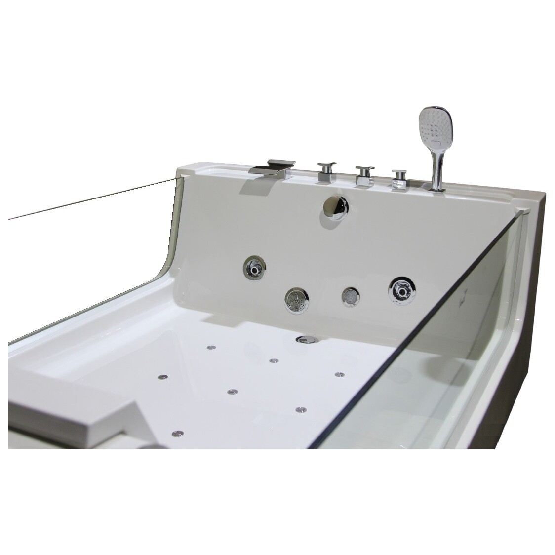 Ванна акриловая 170х120 см гидромассажная белая Ceruttispa C-454A - изображение 15
