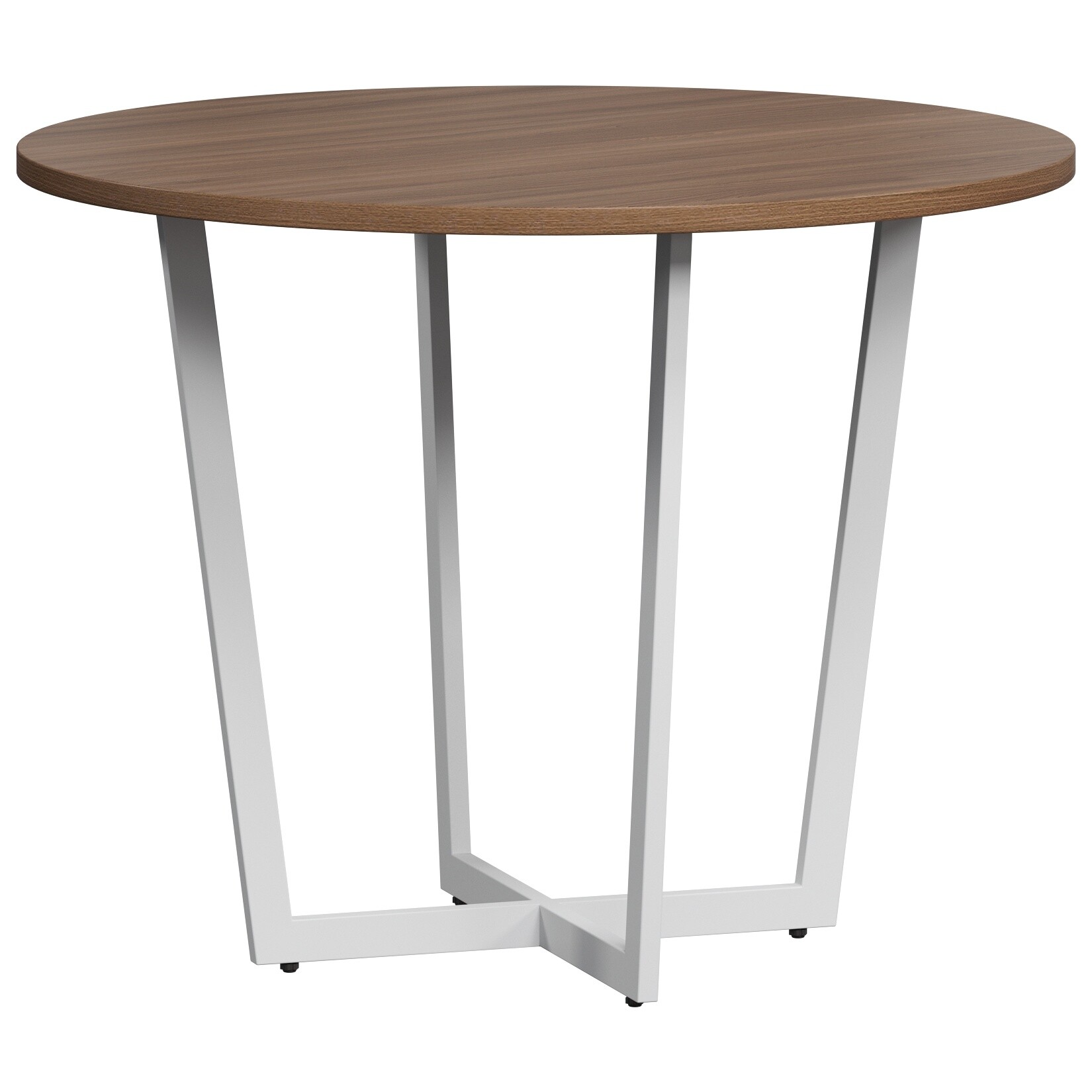 Обеденный стол круглый на металлических ножках 98 см шимо темный &quot;Мальборк Раунд&quot;
