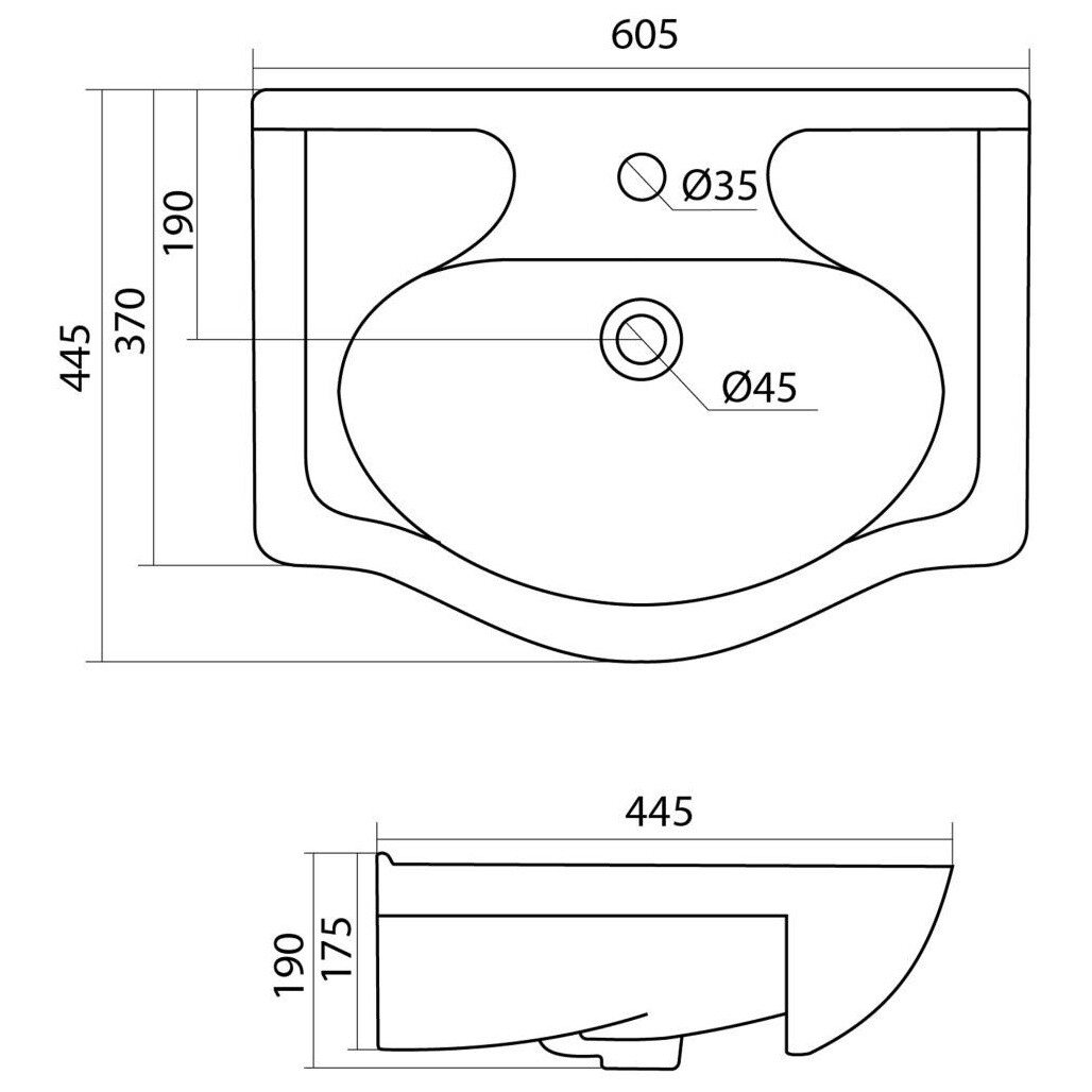 Раковина накладная керамическая полукруглая 45х60 см белая Santek "Селигер" 1.WH11.0.268 - изображение 4