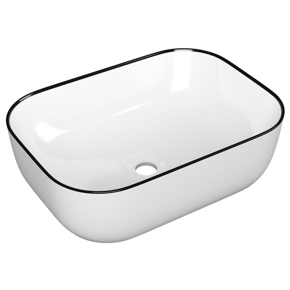 Раковина накладная прямоугольная белая Point &quot;Веста 46&quot; PN43701WB