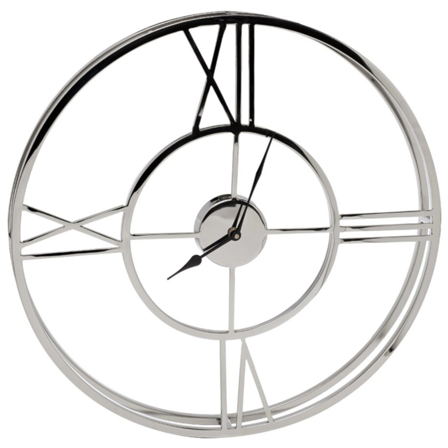Часы настенные металлические 40 см хром Garda Decor