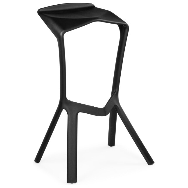 Барный стул пластиковый черныйMega